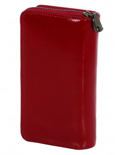 Mały portfel damski ze skóry LORENTI 76116 czerwony